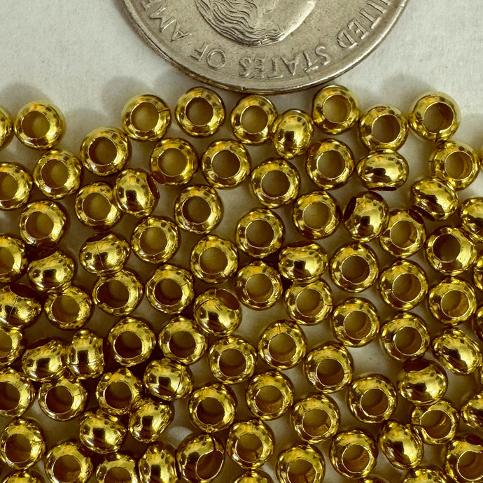 Brass Finish, size 6/0, Czech metal seed beads, sold per 40g 6