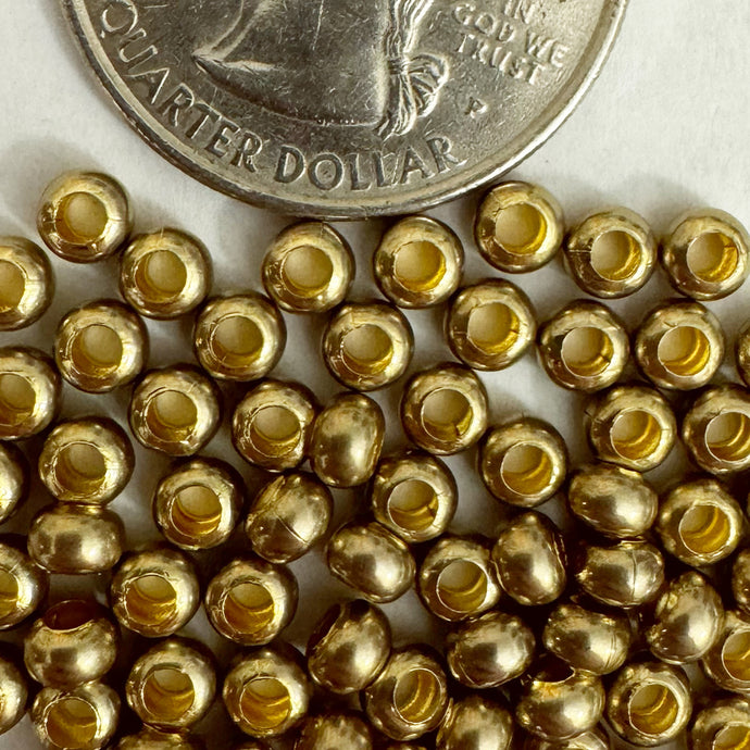 Matte 24K Gold Finish, size 6/0, Czech metal seed beads, sold per 40g 6