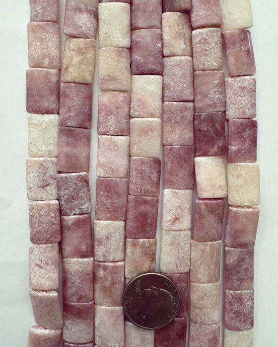 Pink Bloodstone, 18x13x5mm flat rectangle, 15