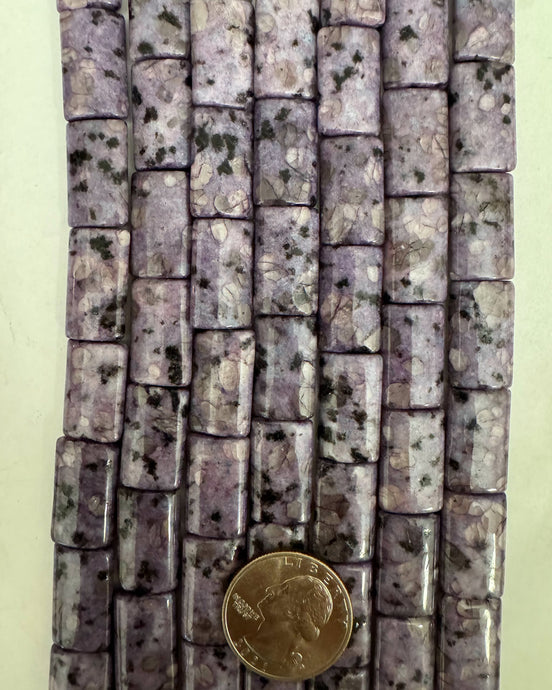 Purple Kiwi Quartz, 20x12x5mm puff flat rectangle, 15