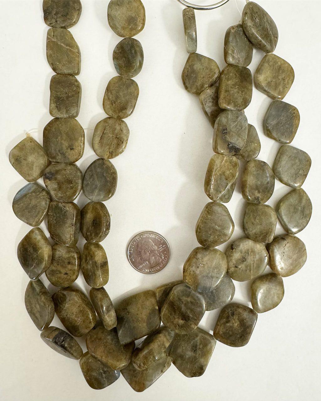 natural labradorite, semidull finish, 24-28mm shape mix 15