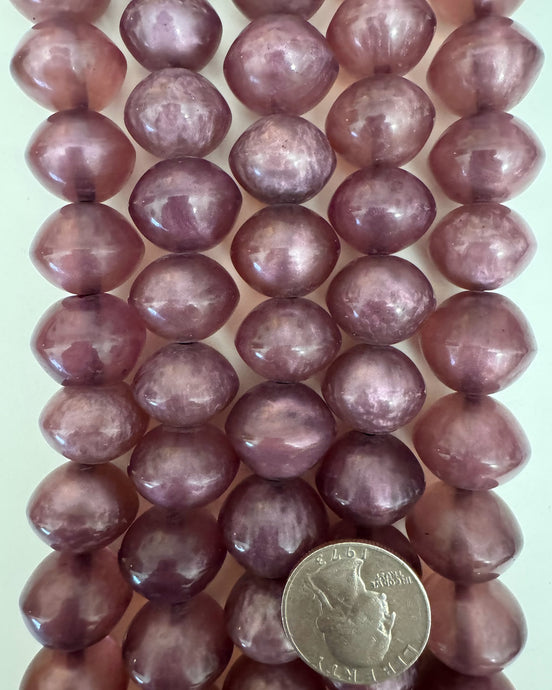 resin, pearly dark purple, 20x16mm bump rondelle, 15