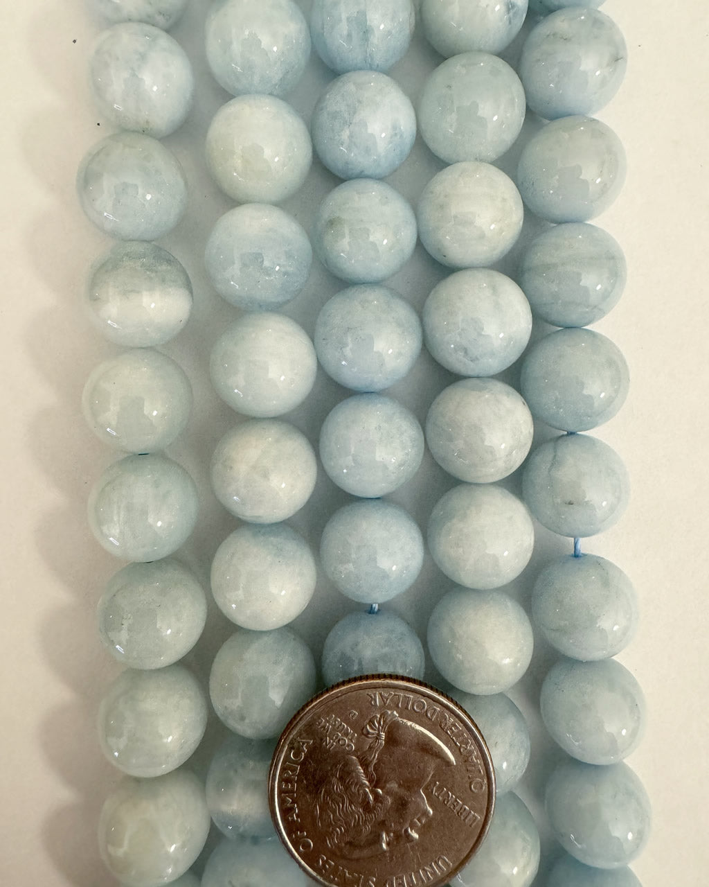 natural aquamarine, 12mm round, 15