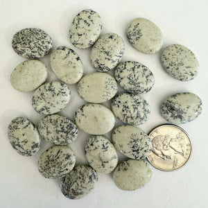 ash jasper, 19x15x6mm puff oval, sold per single bead
