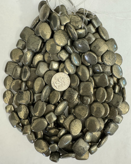 pyrite, 12-20mm shape mix, 15