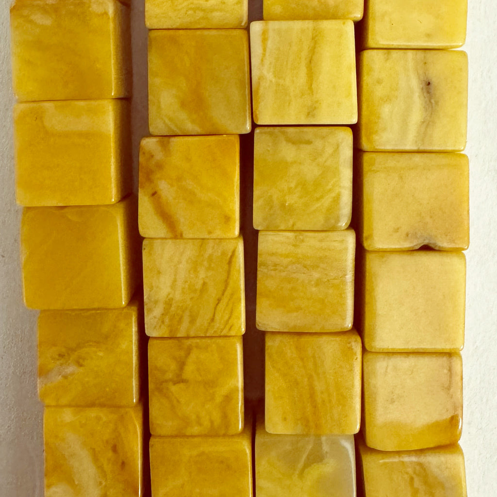 Yellow Jasper, 6mm cube, 15