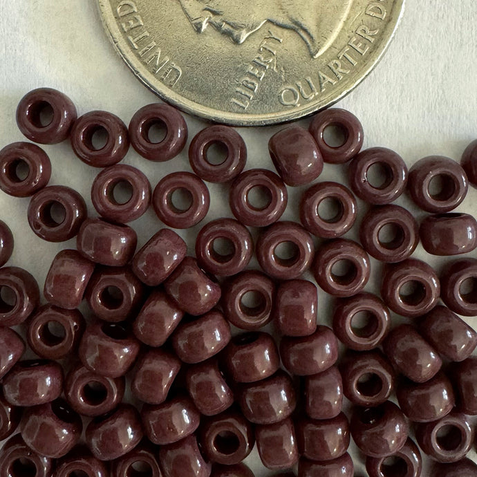 Solid Color Dark Brown, size 6/0, Czech glass seed beads, sold per 28g 6