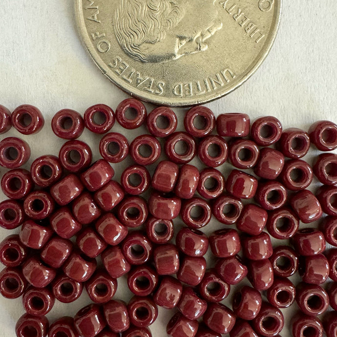 Solid Color Red Brown, size 6/0, Czech glass seed beads, sold per 28g 6