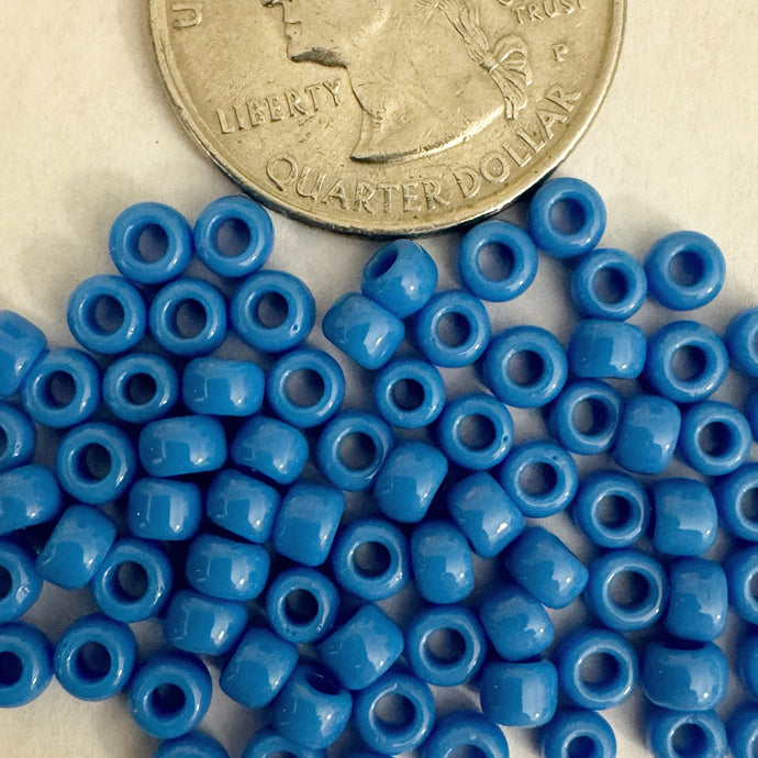 Solid Color Dark Periwinkle Blue, size 6/0, Czech glass seed beads, sold per 28g 6