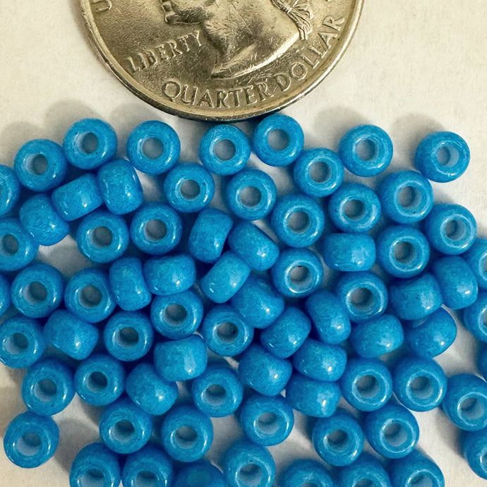 Solid Color Dark Sky Blue, size 6/0, Czech glass seed beads, sold per 28g 6