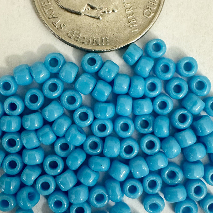 Solid Color Sky Blue, size 6/0, Czech glass seed beads, sold per 28g 6
