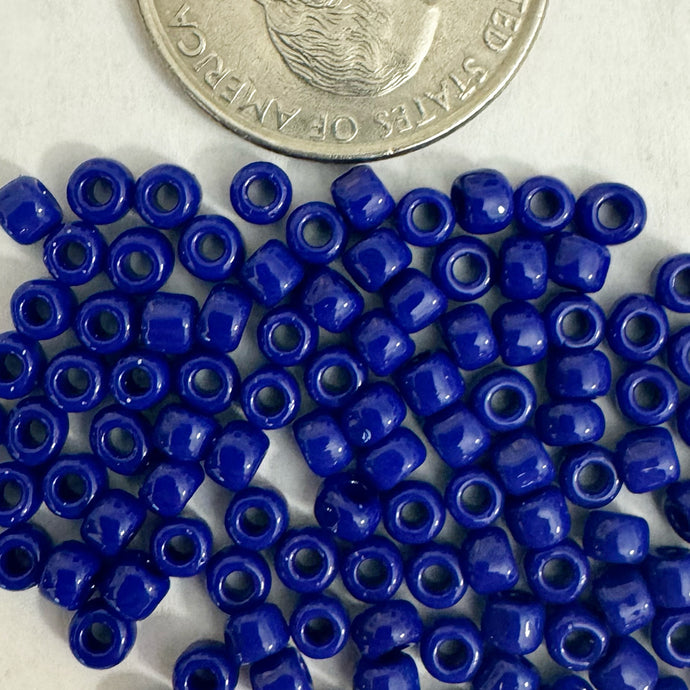 Solid Color Dark Blue, size 6/0, Czech glass seed beads, sold per 28g 6