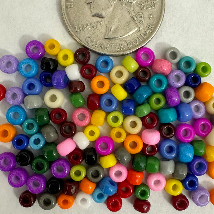 Solid Color Rainbow Mix, size 6/0, Czech glass seed beads, sold per 28g 6