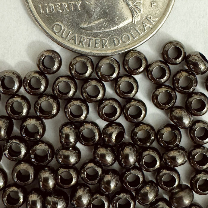 Gunmetal Finish, size 6/0, Czech metal seed beads, sold per 40g 6