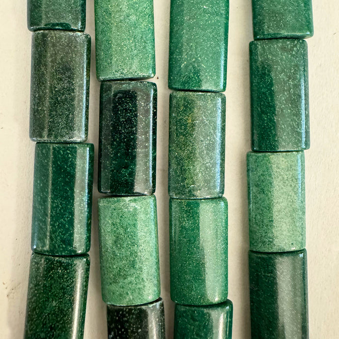 african green jade, 16x8x4mm flat rectangle, 15