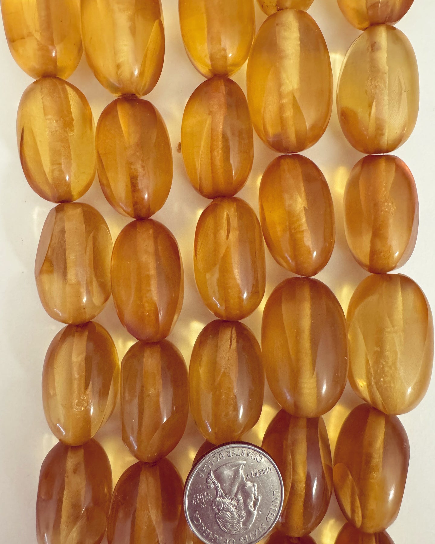 resin, dark amber peach, 31x21mm window cut tube, 15