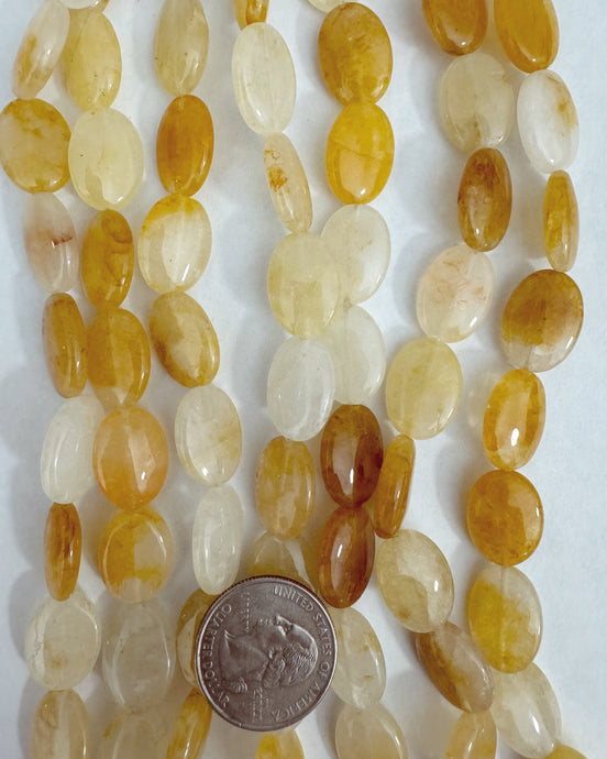 Chinese Citrine, 17x13x5mm puff oval, 15