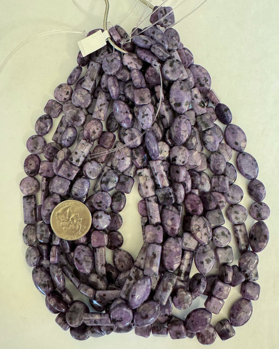purple kiwi quartz, 12-18mm shape mix, 15