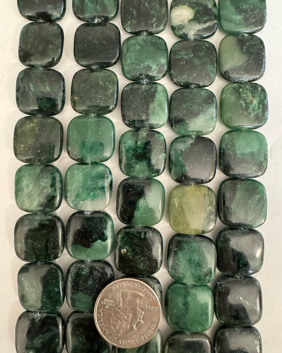Green Mawsitsit, 18x18x6mm puff square, 15