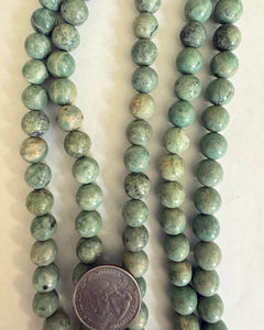 Green Prase Jasper, 10mm round, 15" strand