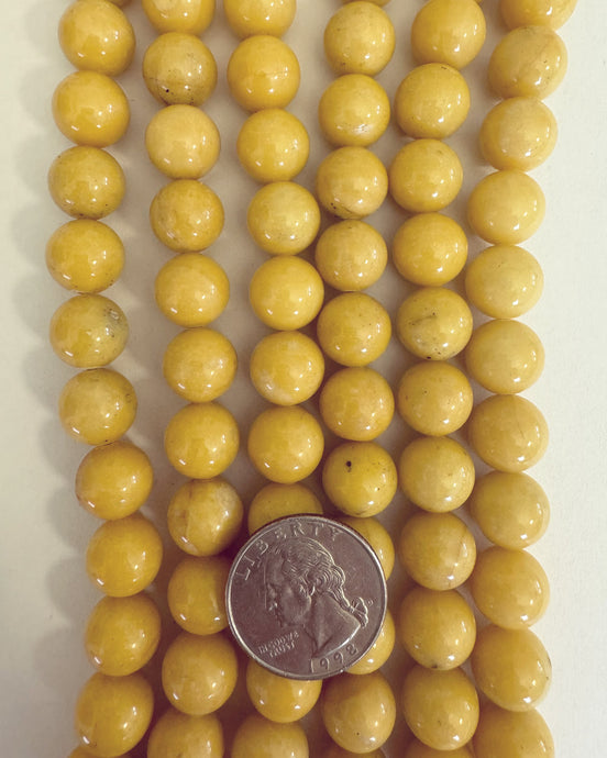 Yellow Jasper, 12mm round, 15