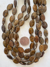 bronzite, 18x12x5mm horse eye, 15" strand, sold per strand