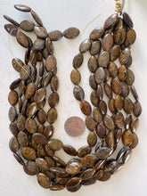 bronzite, 18x12x5mm horse eye, 15" strand, sold per strand
