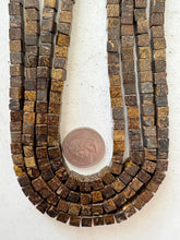 bronzite, 6mm cube, 15" strand, sold per strand