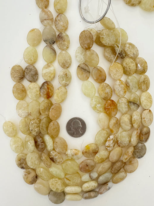 yellow opal, 20x16x7mm oval, 15