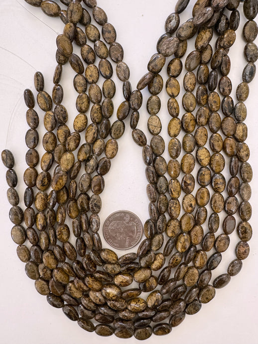 bronzite, 11x8x4mm oval, 15