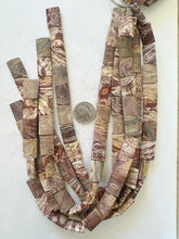 brown banded jasper, 21x15x5mm rectangle, 15" strand, sold per strand