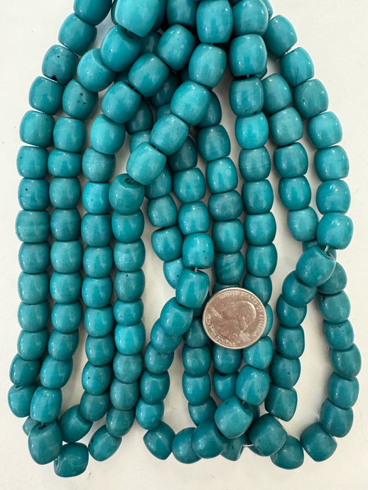 dark teal blue, single color, vintage look glass, 12mm barrel, 15