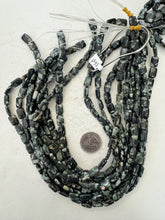 chinese writing jasper, 12x8x4mm rectangle, 15" strand, sold per strand