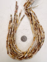 mexican crazy lace agate, 13x4mm tube, 15" strand, sold per strand