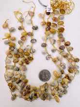 mexican crazy lace agate, 12x8x5mm teardrop pendant, 15" strand, sold per strand