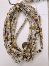 mexican crazy lace agate, 6mm cube, 15" strand, sold per strand (light batch)