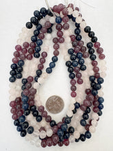 color enhanced quartz: blue purple pink, 8mm round, 15" strand, SOLD PER STRAND