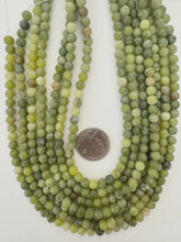 matte finish green garnet, 6mm round, 15" strand, sold per strand