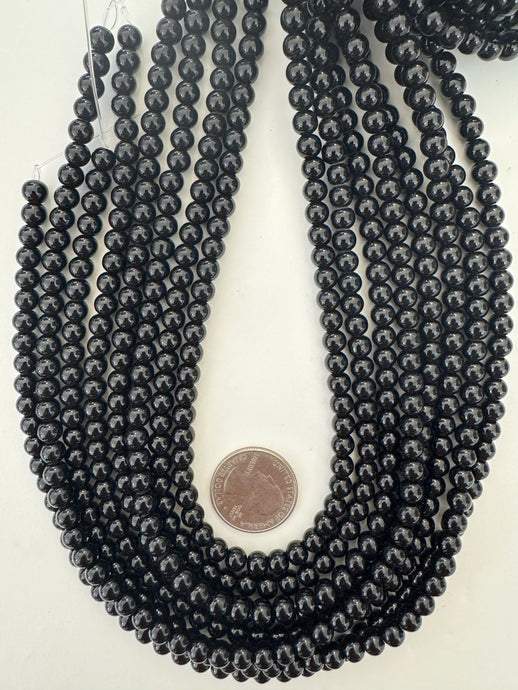 onyx, 6mm round, 15
