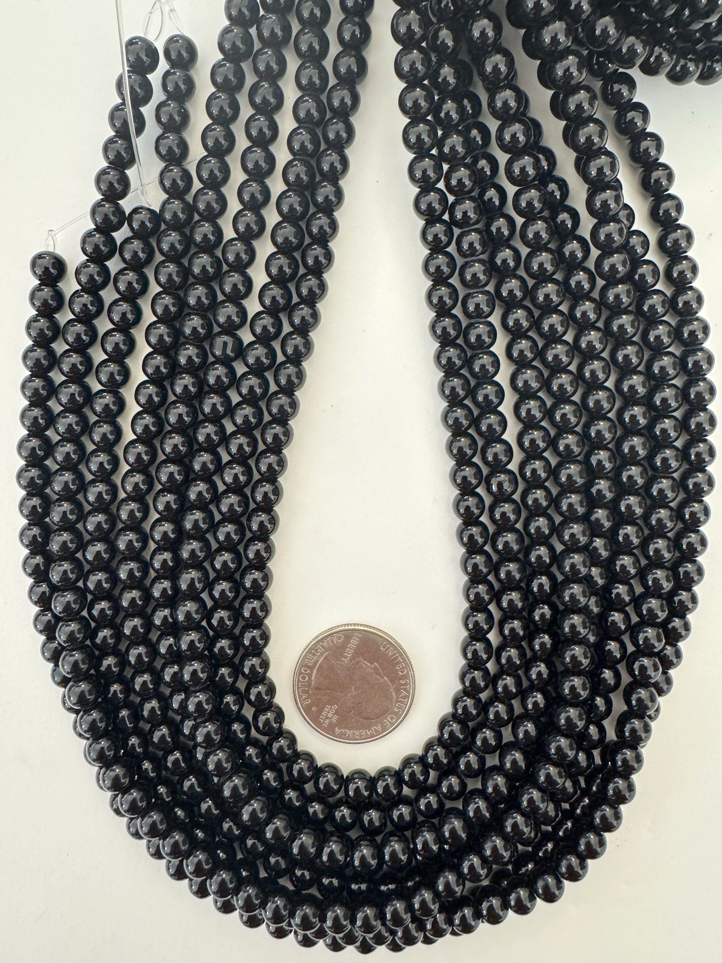 onyx, 6mm round, 15