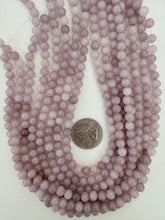 dark pale lavender color enhanced quartz, 6mm round, 15" strand, sold per strand