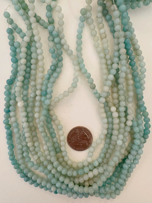 amazonite, 5mm round, 15