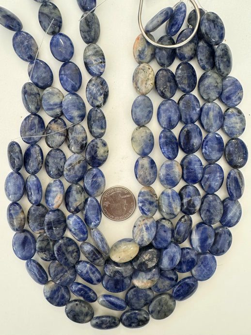 sodalite, 21x15x7mm oval, 15