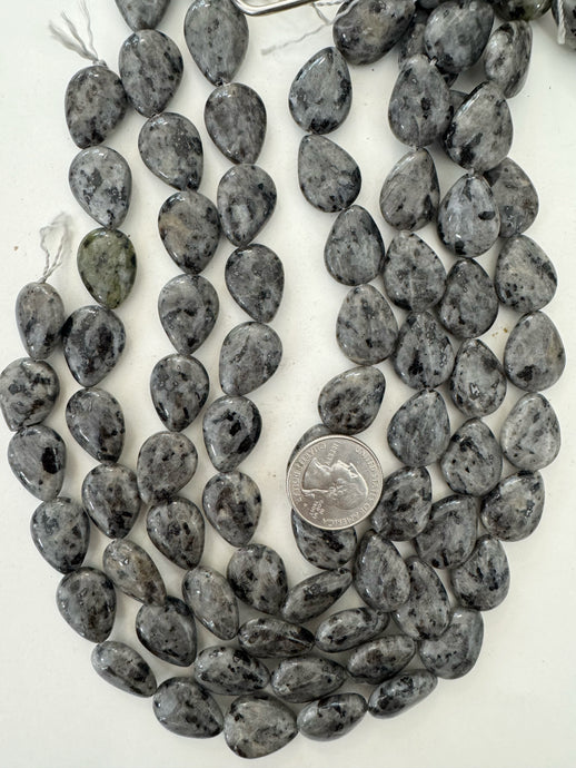 black labradorite, 20x16x7mm pear teardrop, 15