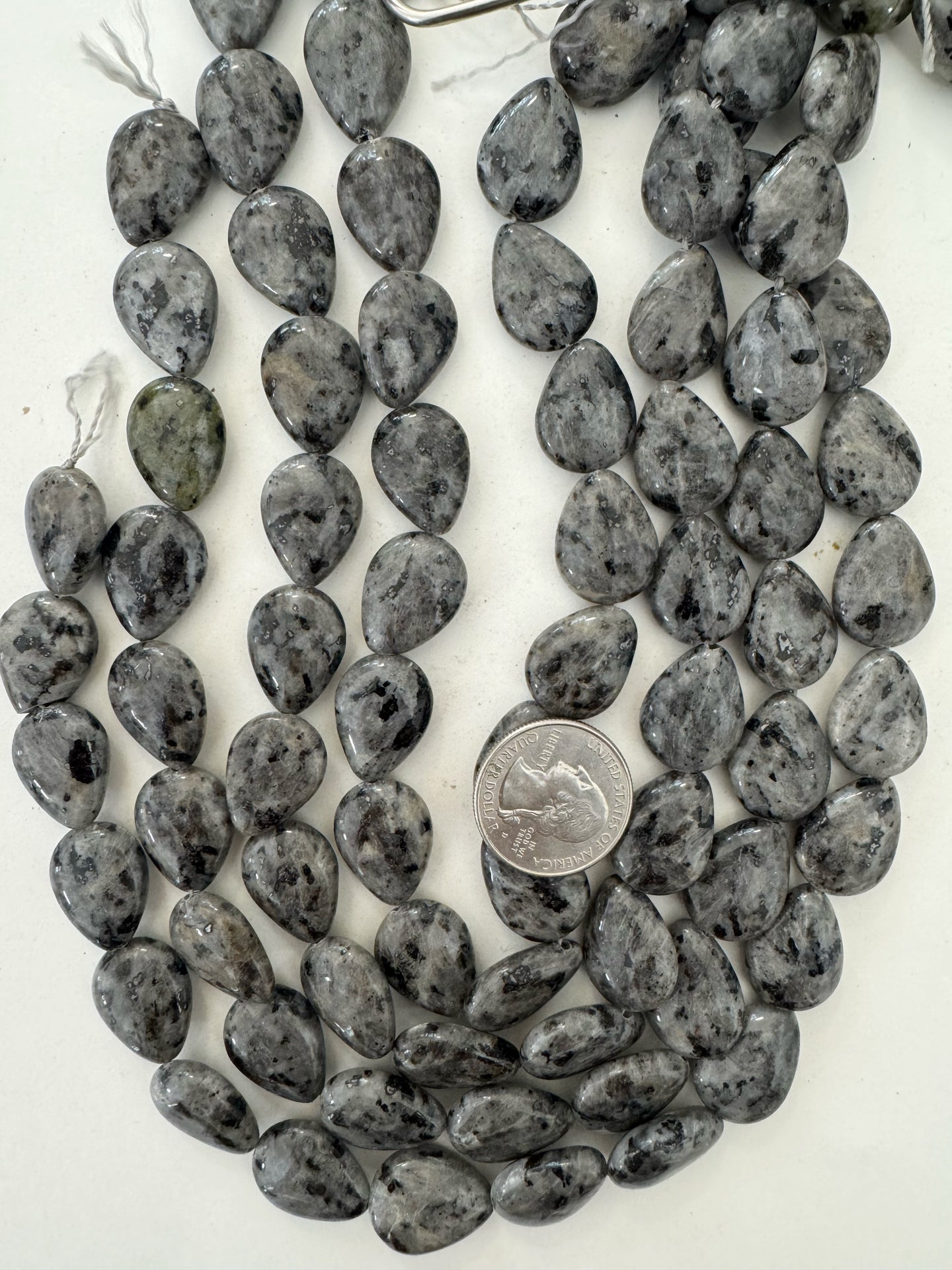 black labradorite, 20x16x7mm pear teardrop, 15