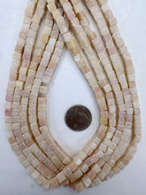 pink opal, 6mm cube, 15" strand,  SOLD PER STRAND
