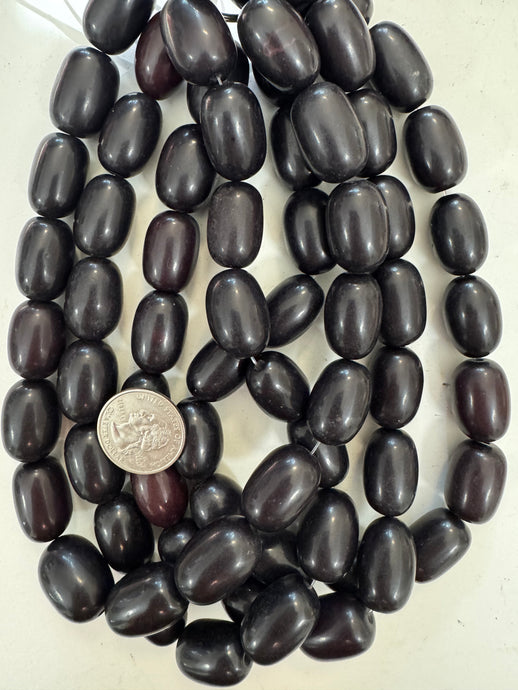 black dark brown, faux bone, single color, vintage look resin, 23x16mm tube, 15