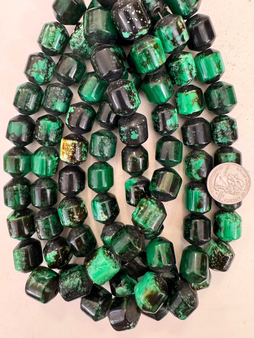 black green white swirl, vintage look resin, 19x17mm bicone, 15