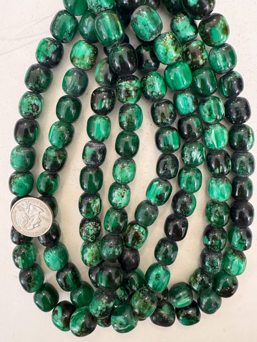 black green white swirl, vintage look resin, 14x13mm barrel, 15