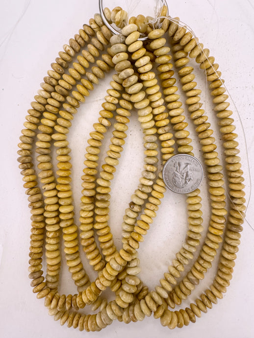 yellow jasper, 9x4mm rondelle, 15